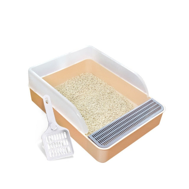 Semi Closed Pet Cat Litter Box