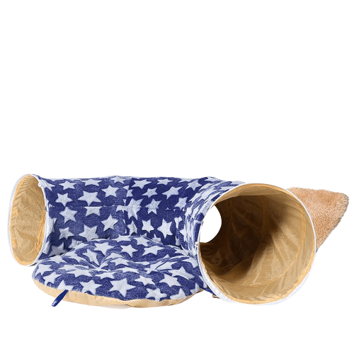 Cat Tunnel Bed With Cushion - Bark ‘n’ Paws