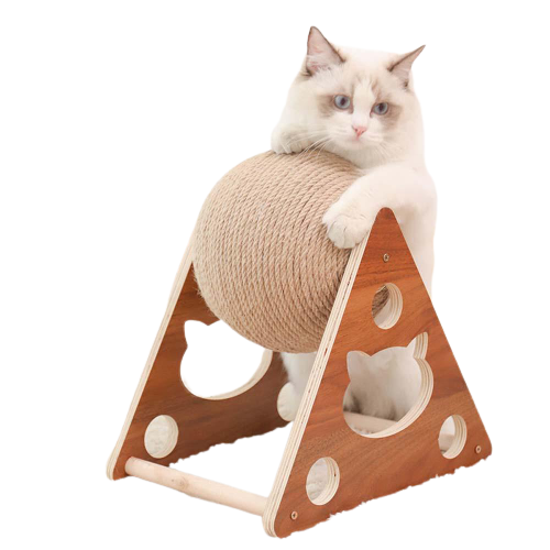 Solid Wood Fun Cat Scratcher