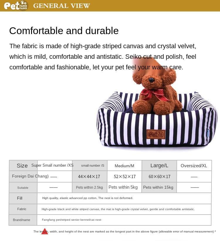 Classic Canvas Pet Bed - Bark ‘n’ Paws