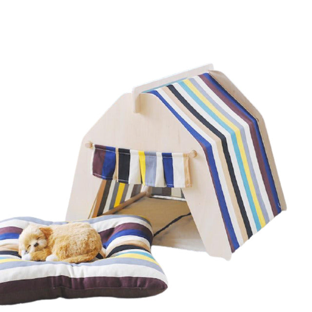 Winter Warm Dog Canvas Tent House
