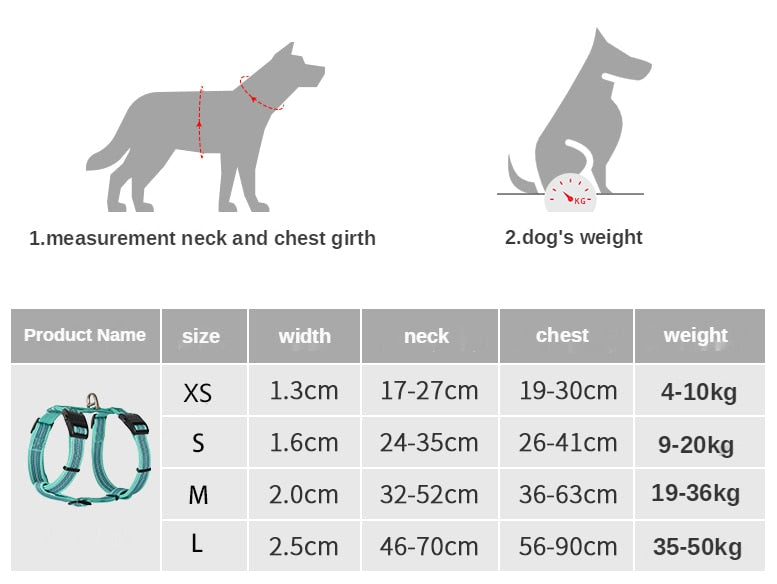 No Pull Reflective Dog Harness