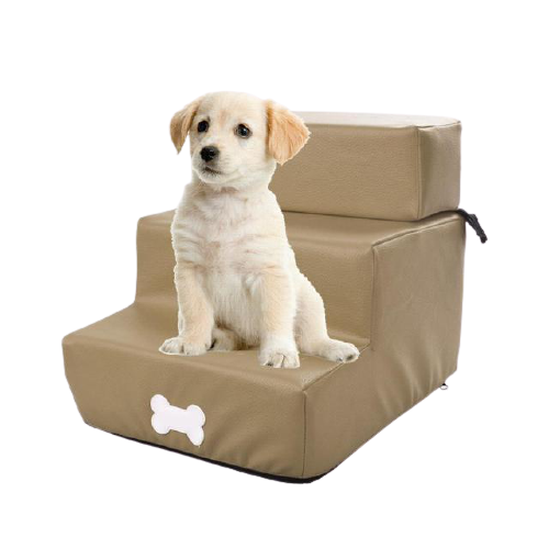 Pet Dog Leather Stair Steps