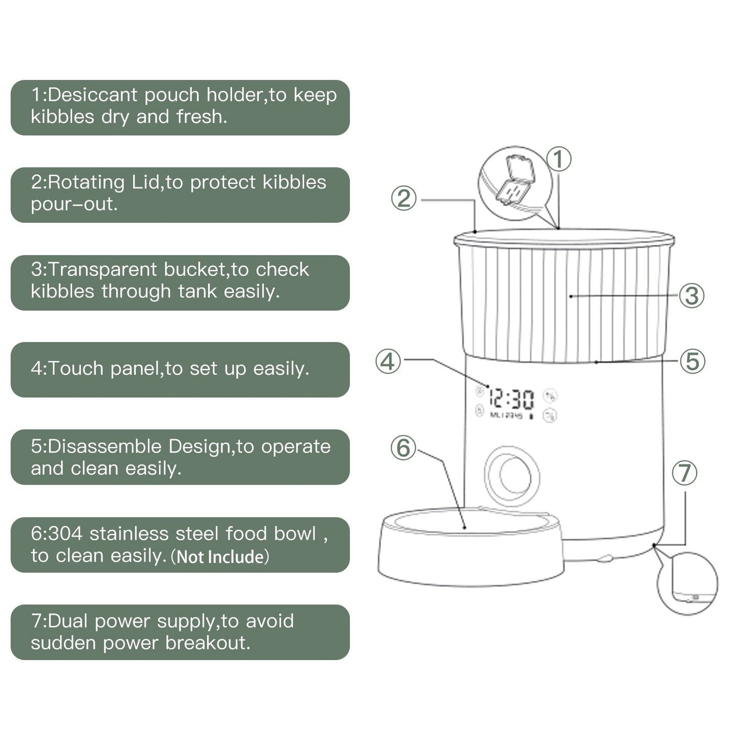 4L Automatic Smart Pet Feeder