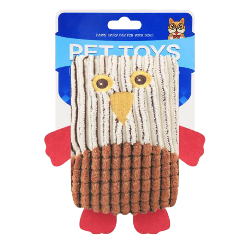 Soft Plush Owl Interactive Dog Toy