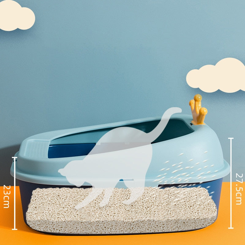 Semi Enclosed Nice Design Cat Litter Box