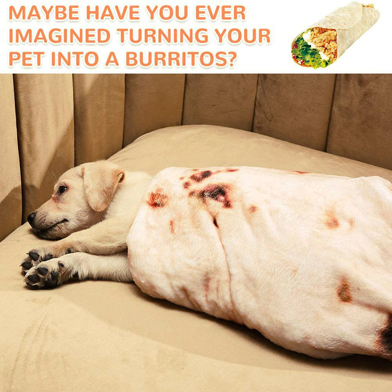 Burritos Flannel Dog Soft Blanket
