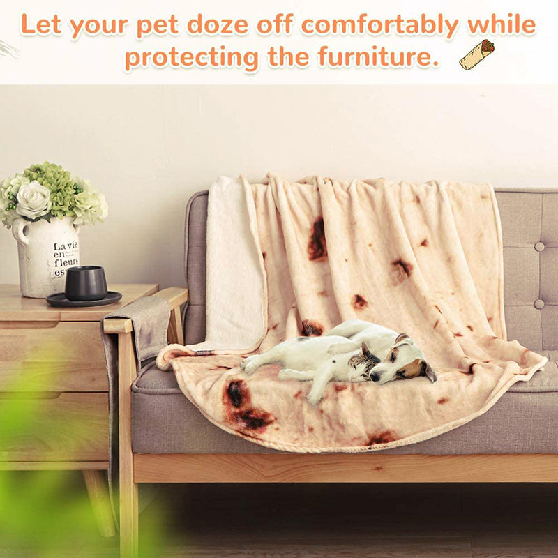 Burritos Flannel Dog Soft Blanket