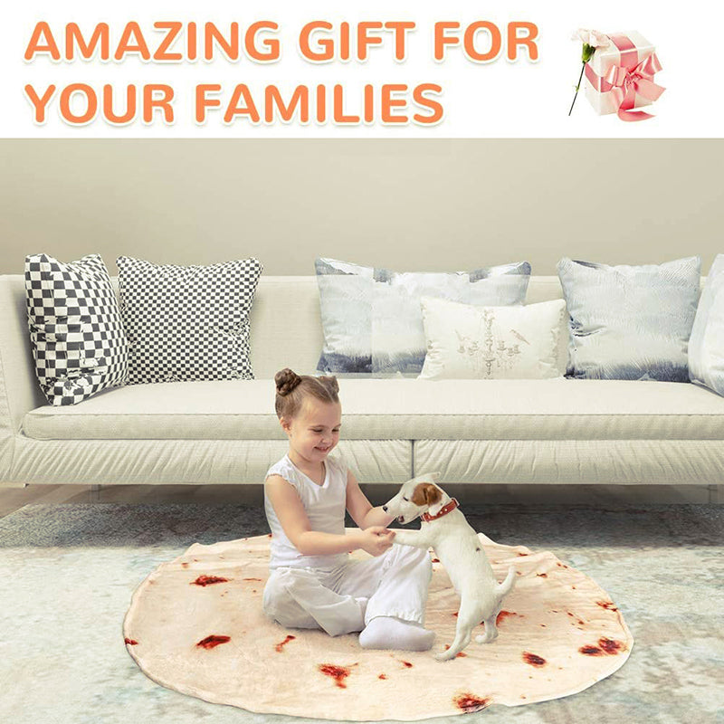 Burritos Flannel Dog Soft Blanket
