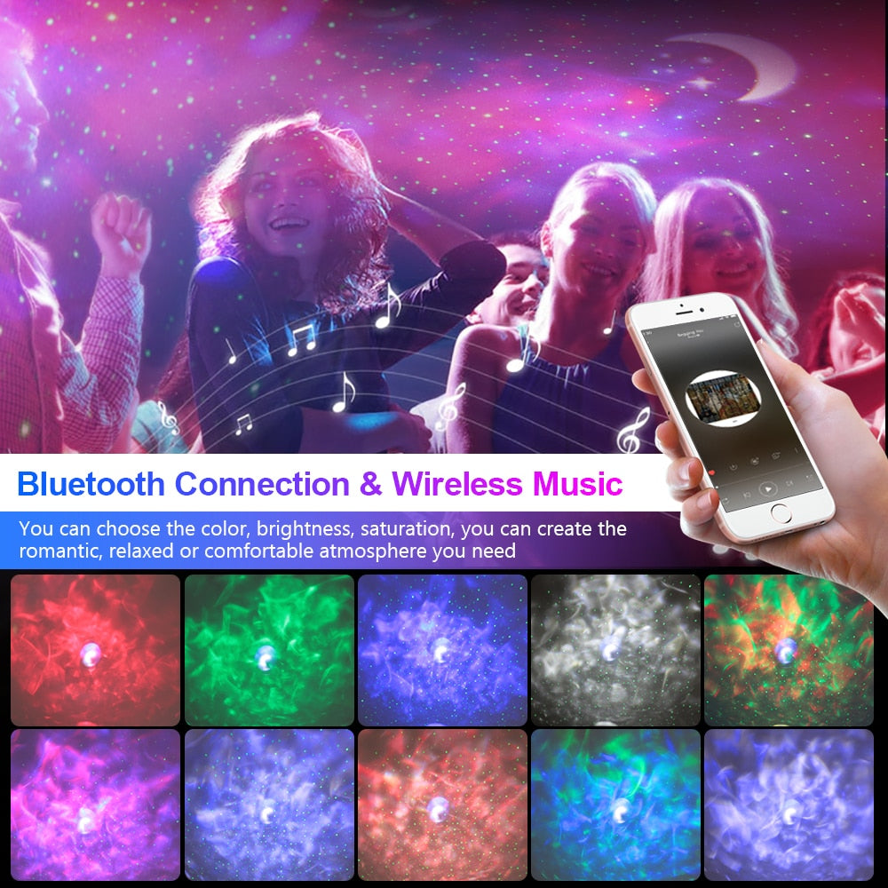 Night Light Water Wave Projector