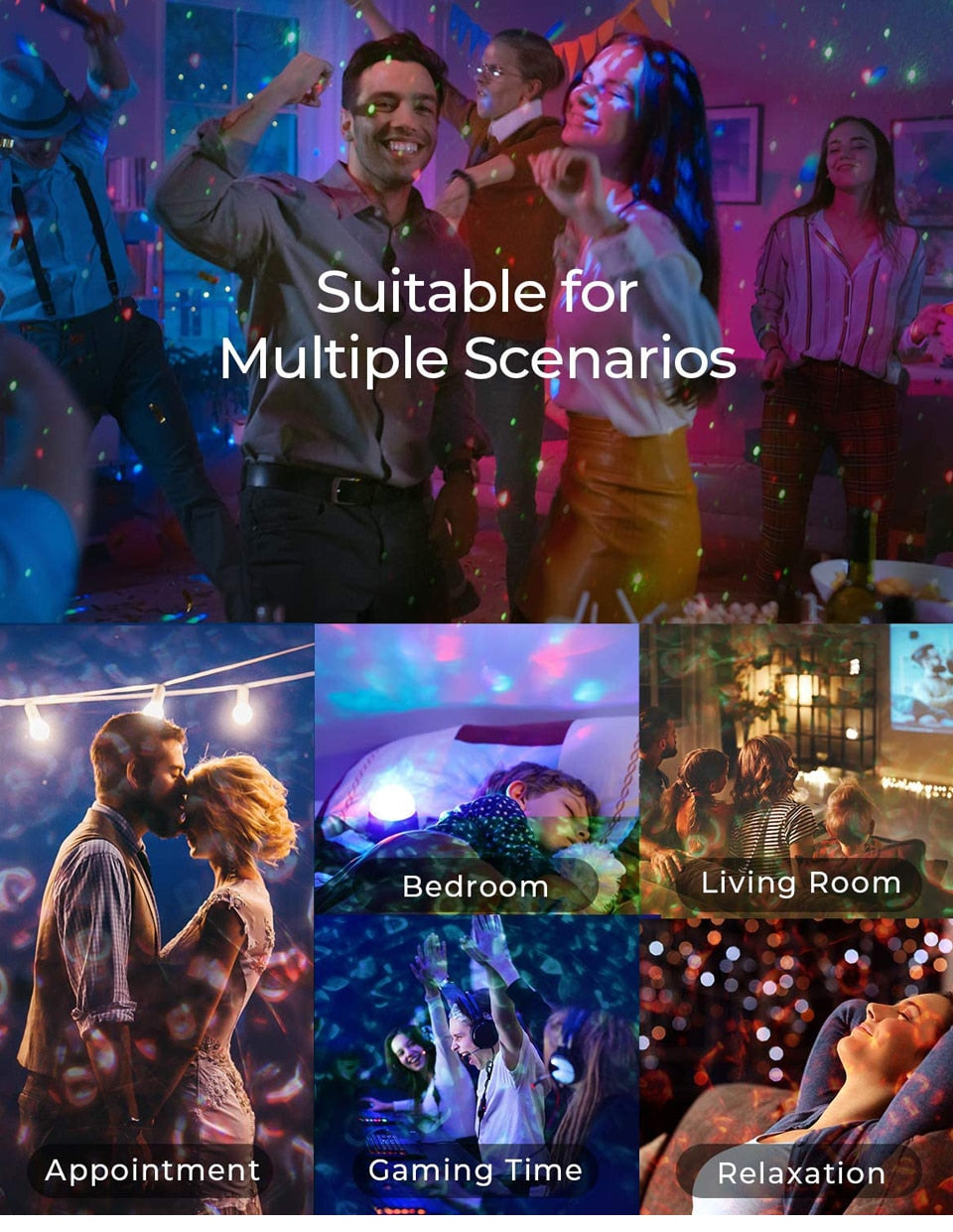 Night Light Water Wave Projector