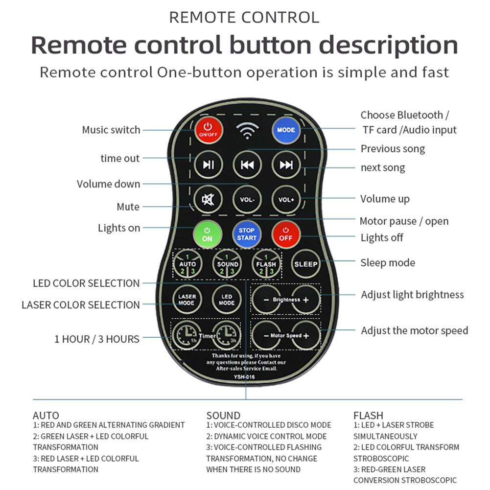Night Light Bluetooth Speaker Sky Projector
