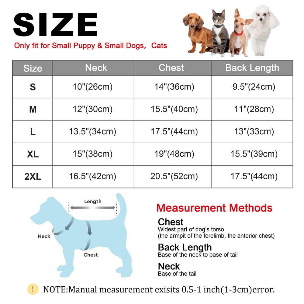 Super Warm Small Dog Jacket Vest