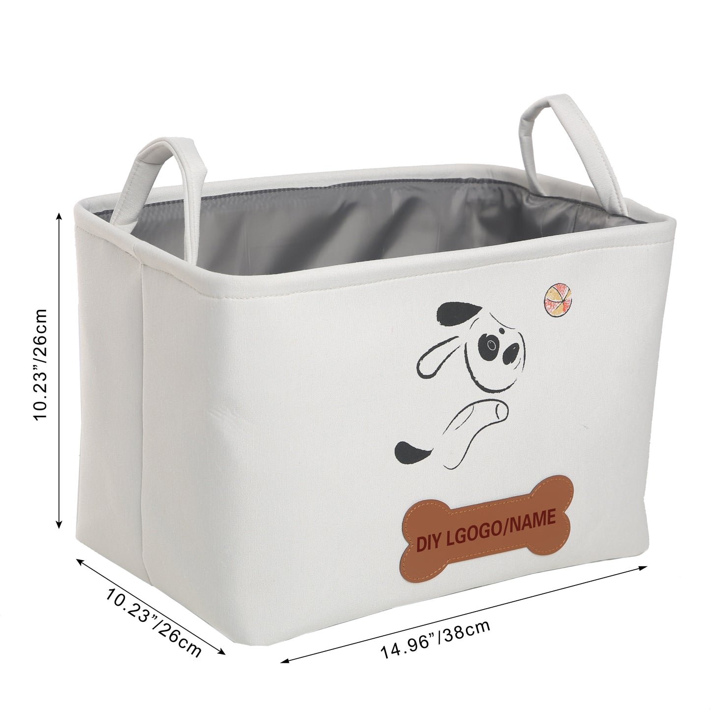 Foldable Pet Toys Storage Basket