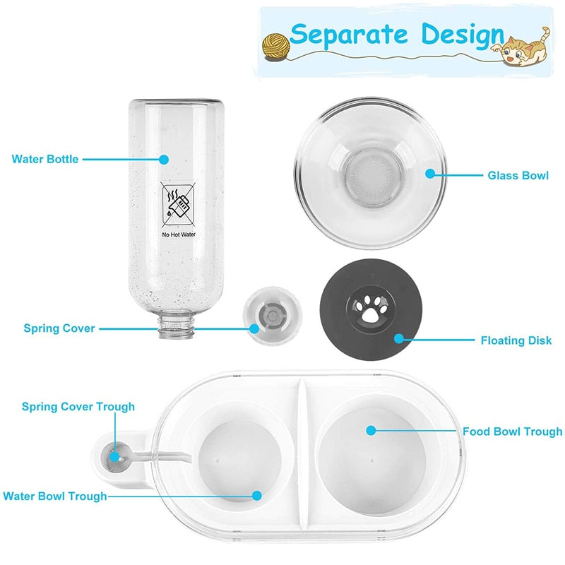 2 In 1 Water & Food Pet Bowl