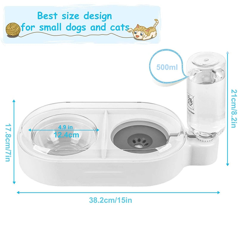 2 In 1 Water & Food Pet Bowl