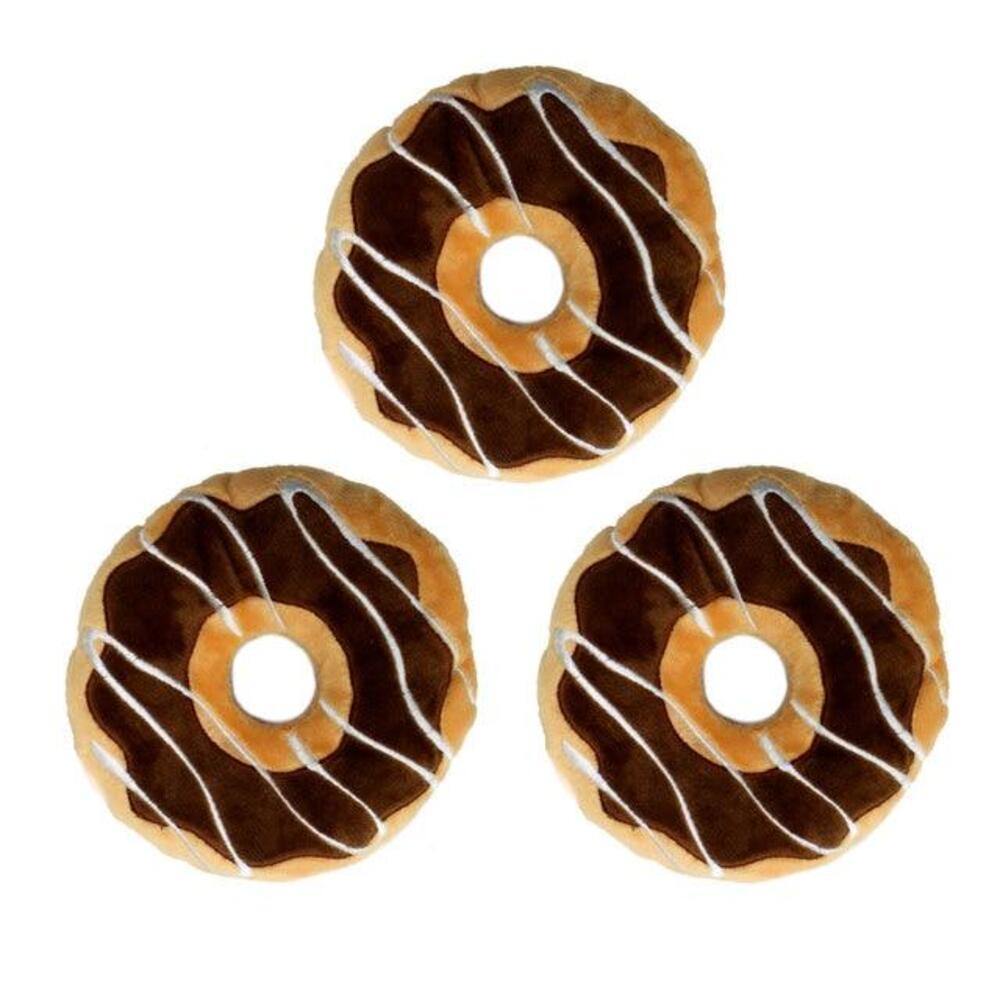 3 Pcs Plush Donuts Dog Toy - Bark ‘n’ Paws