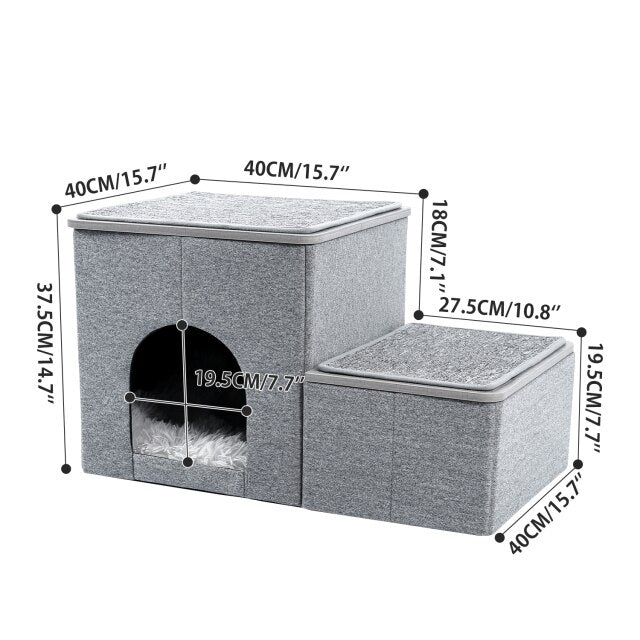 2 In 1 Pet Dog Stairs Steps