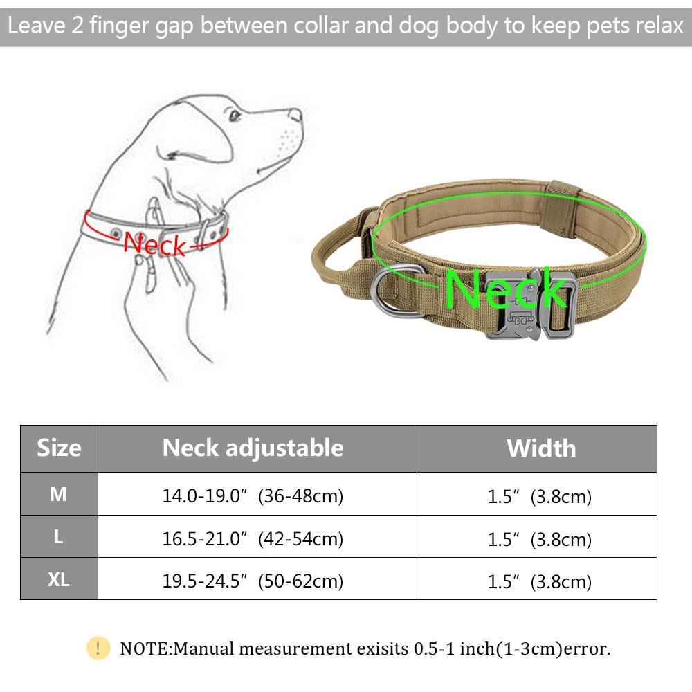 Military Tactical Big Dog Collar - Bark ‘n’ Paws