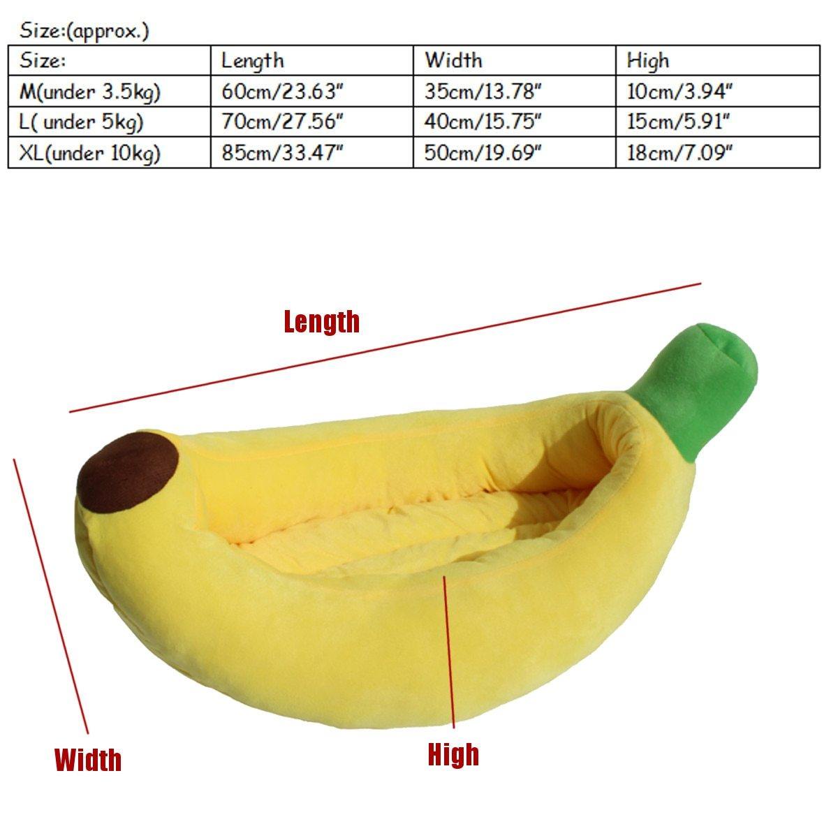 Funny Banana Cozy Dog Bed - Bark ‘n’ Paws