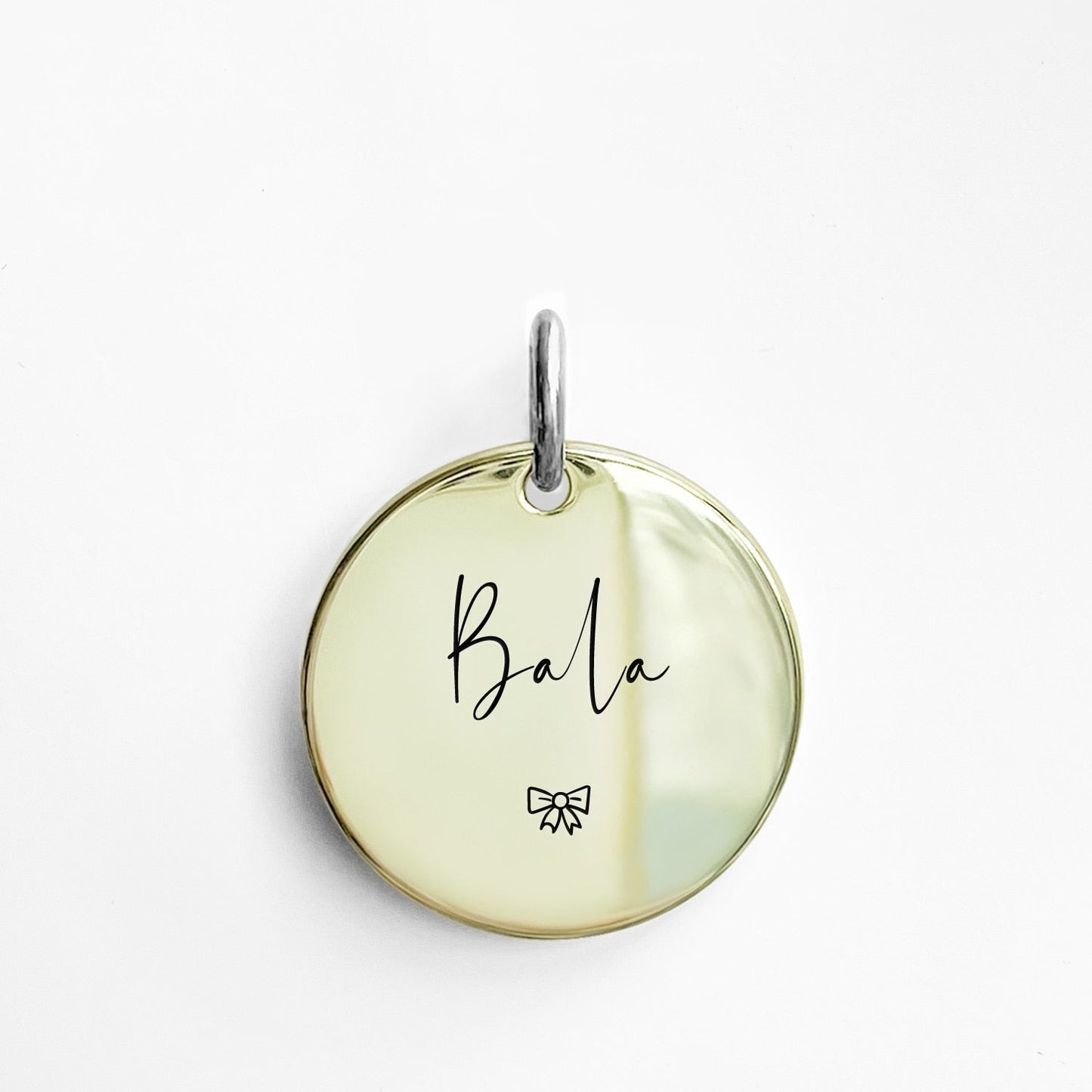 Shiny Brass 14K Gold Surface Dog Tag
