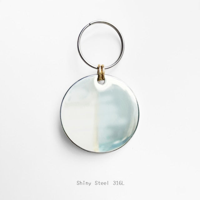 Shiny Brass 14K Gold Surface Dog Tag