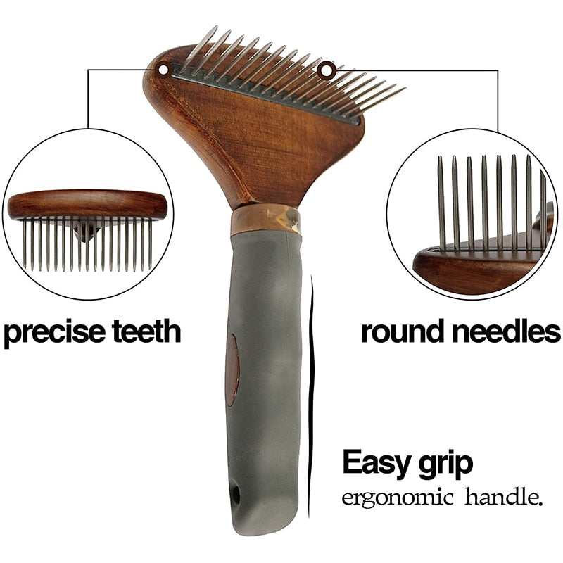 Professional Dog Grooming Wood Brush