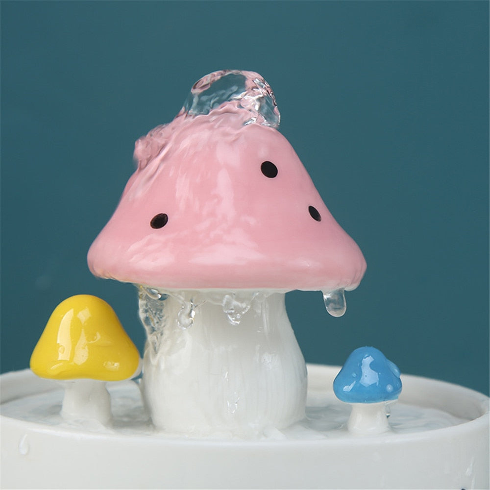 Mushroom Ceramic Pet Water Fountain