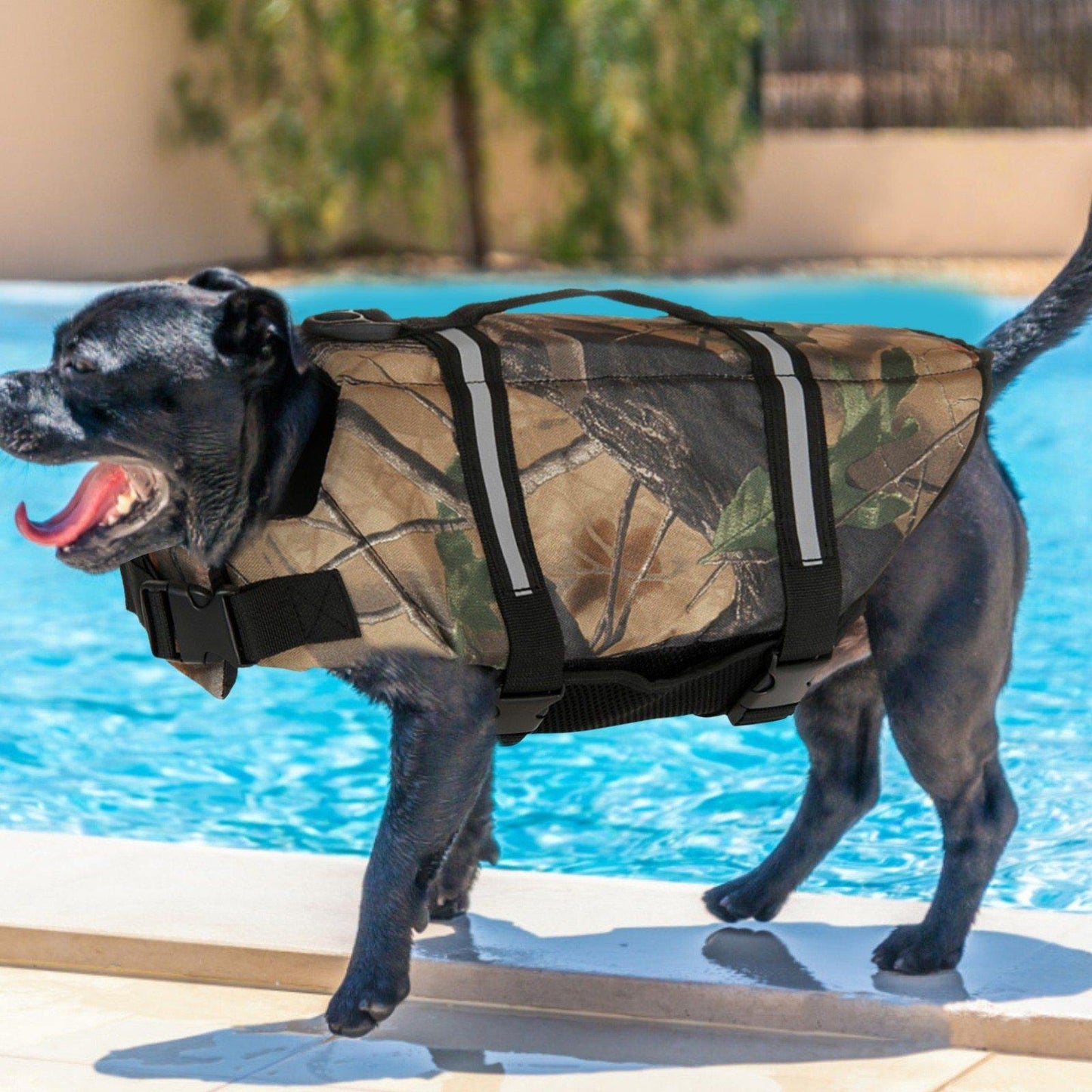 Camo Dog Swimming Life Vest - Bark ‘n’ Paws
