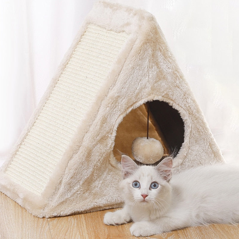 2 In 1 Cat House With Scratcher