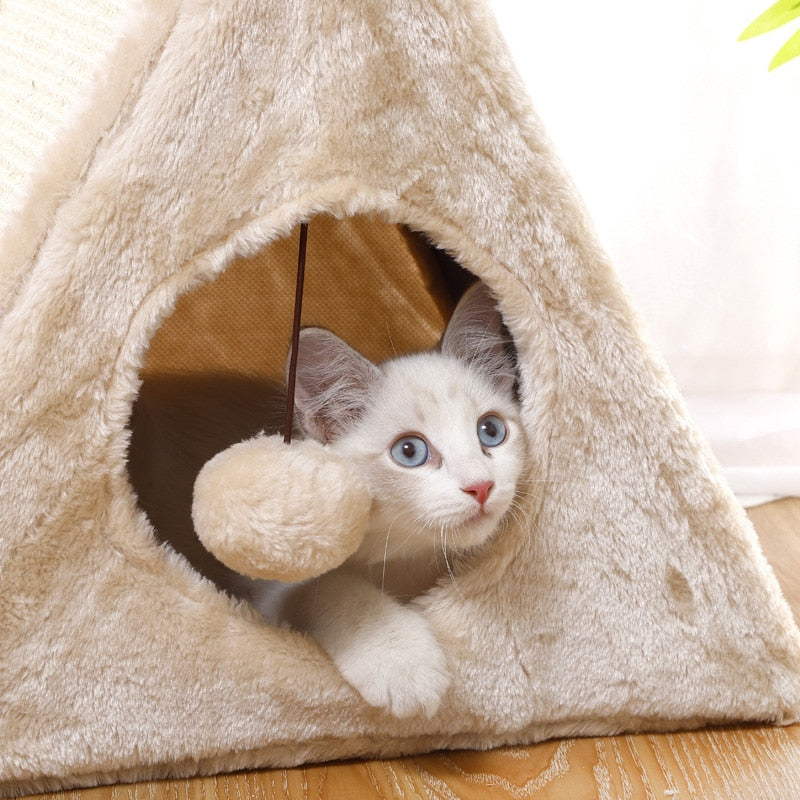 2 In 1 Cat House With Scratcher