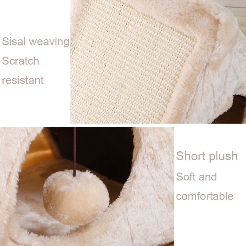 2 In 1 Cat House With Scratcher
