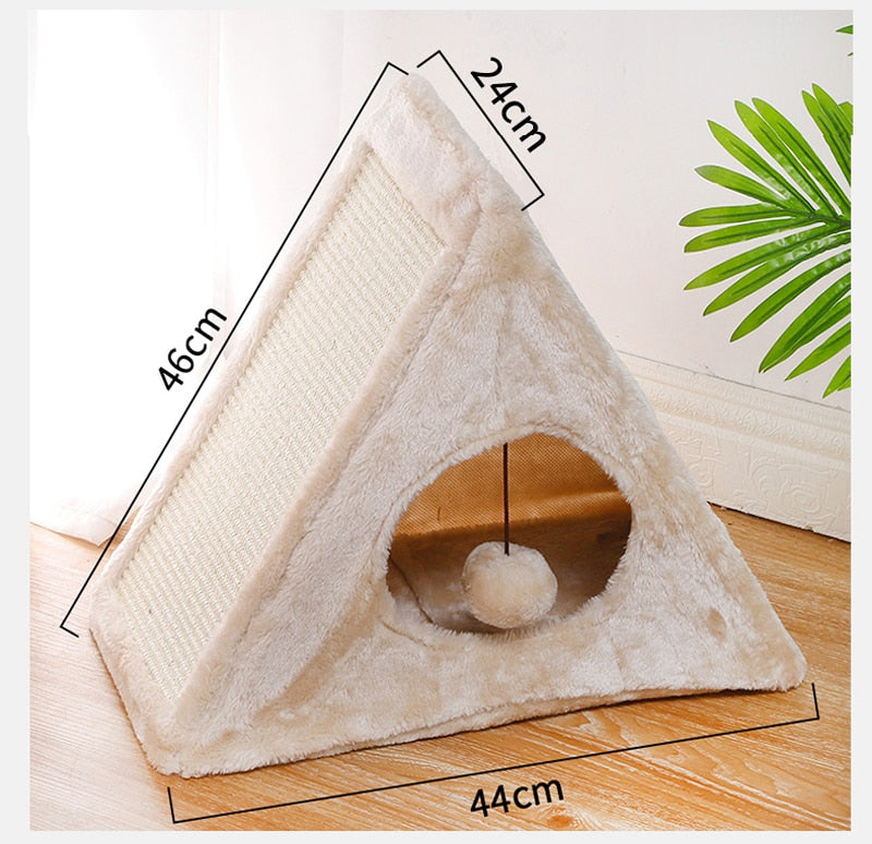 2 In 1 Cat House With Scratcher