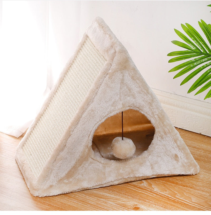 2 In 1 Cat House With Scratcher