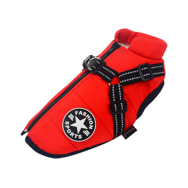 Winter Warm Dog Jacket Harness