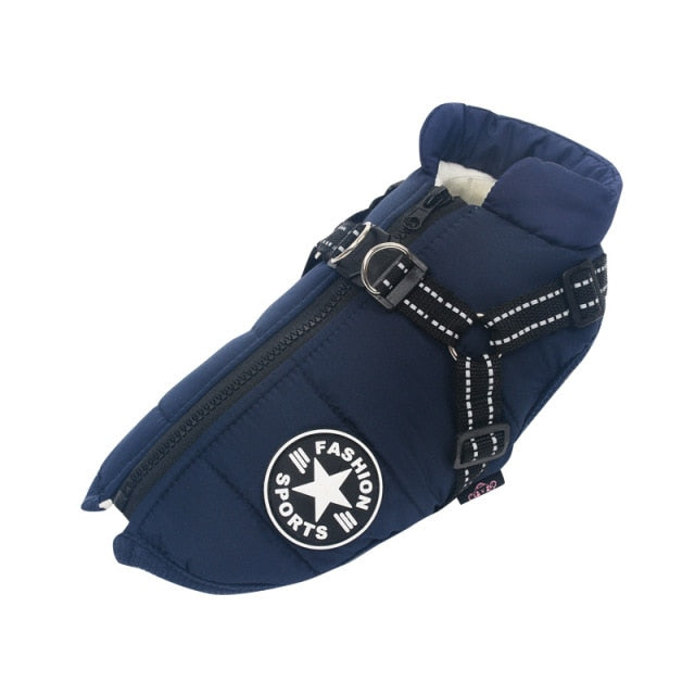 Winter Warm Dog Jacket Harness