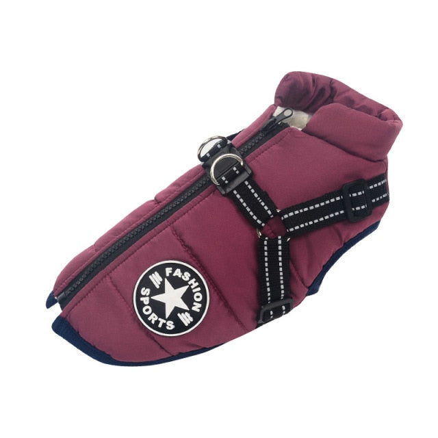 Winter Warm Dog Jacket Harness