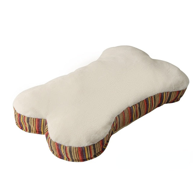 Fluffy Soft Dog Bone Shape Dog Bed