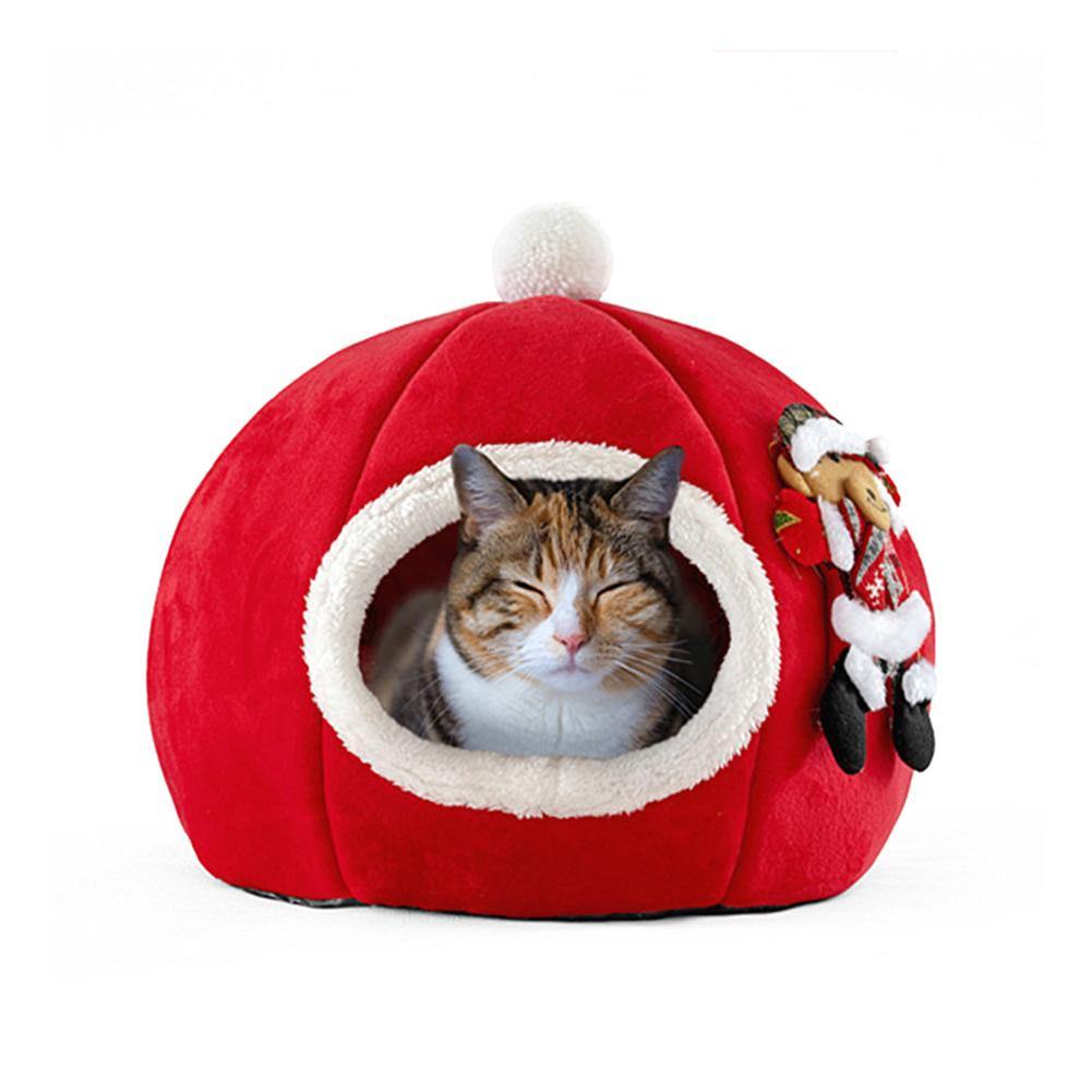 White Christmas Cozy Pet Bed - Bark ‘n’ Paws