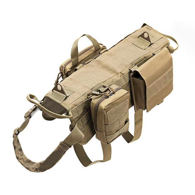 Tactical MOLLE Dog Harness Vest