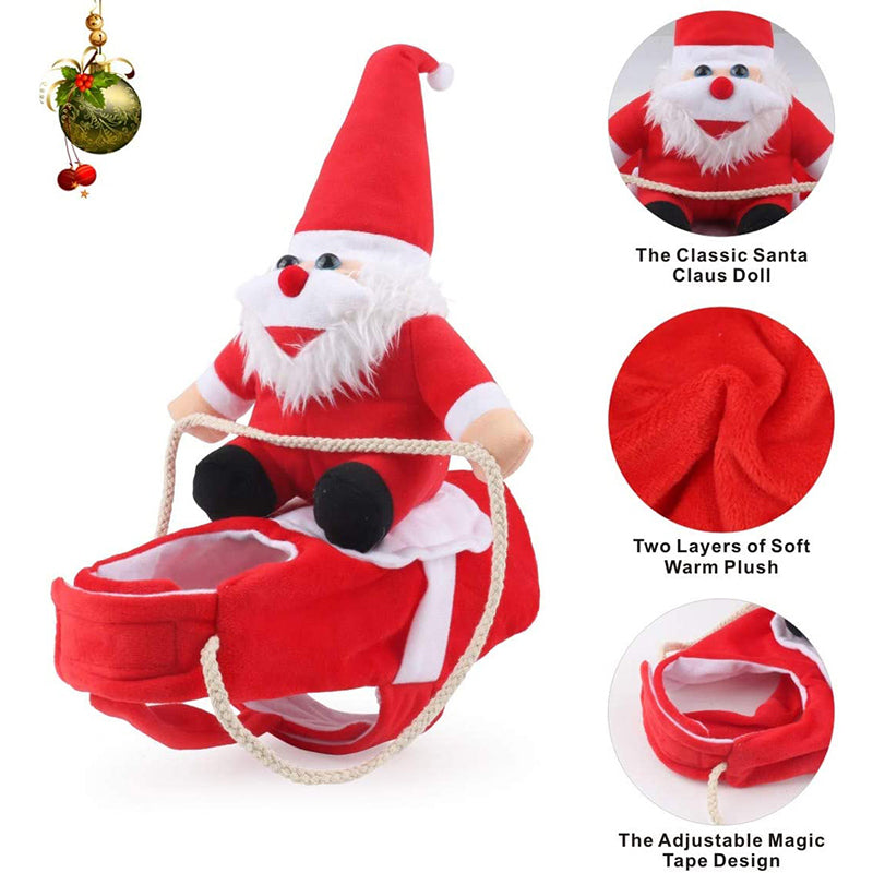 Santa Claus Riding Christmas Dog Costume