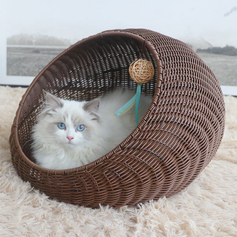 Forest Themed Handmade Rattan Pet Nest