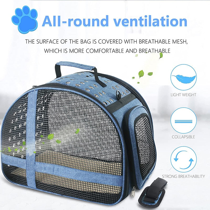 Ventilated Mesh Windows Pet Carrier