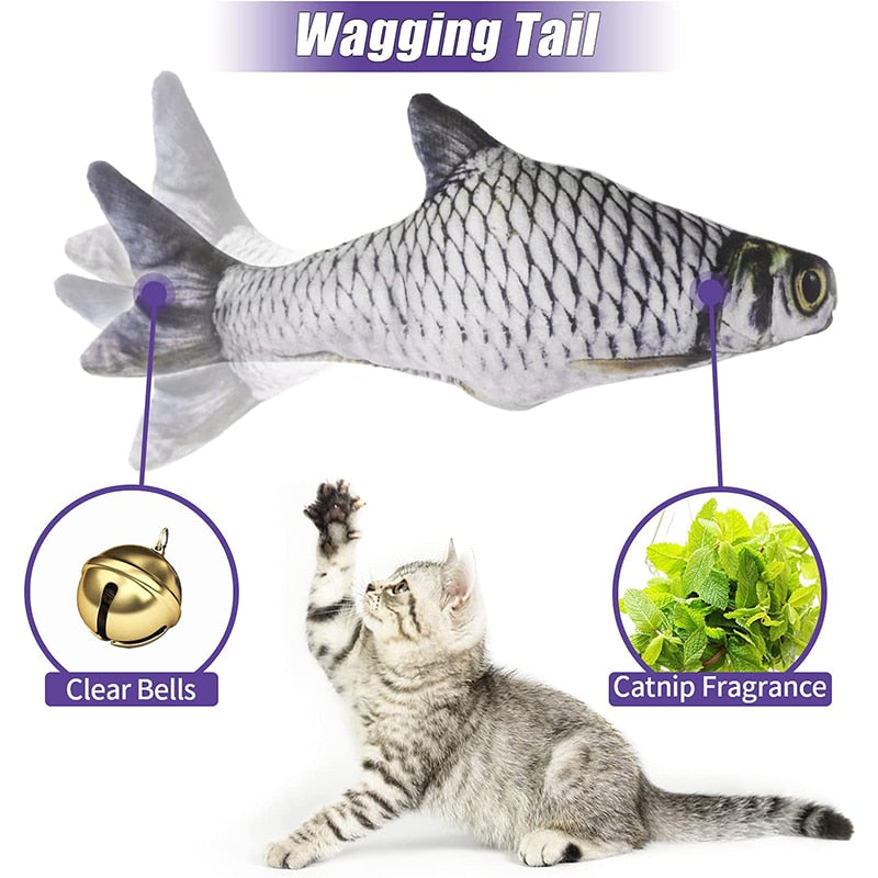 Interactive Floppy Fish Cat Toys