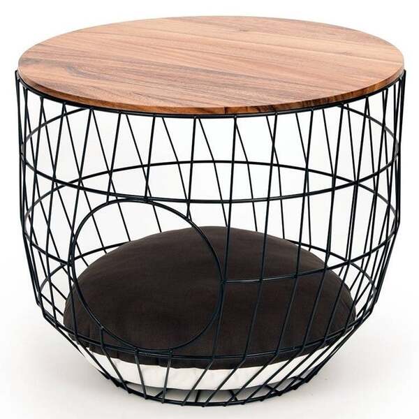 Solid Wood Coffee Table Cat Nest