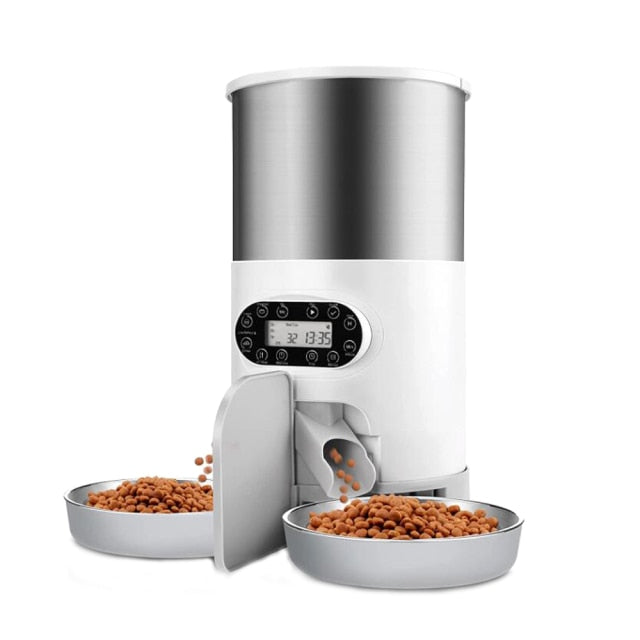 Automatic Stainless Steel Double Bowl Pet Feeder