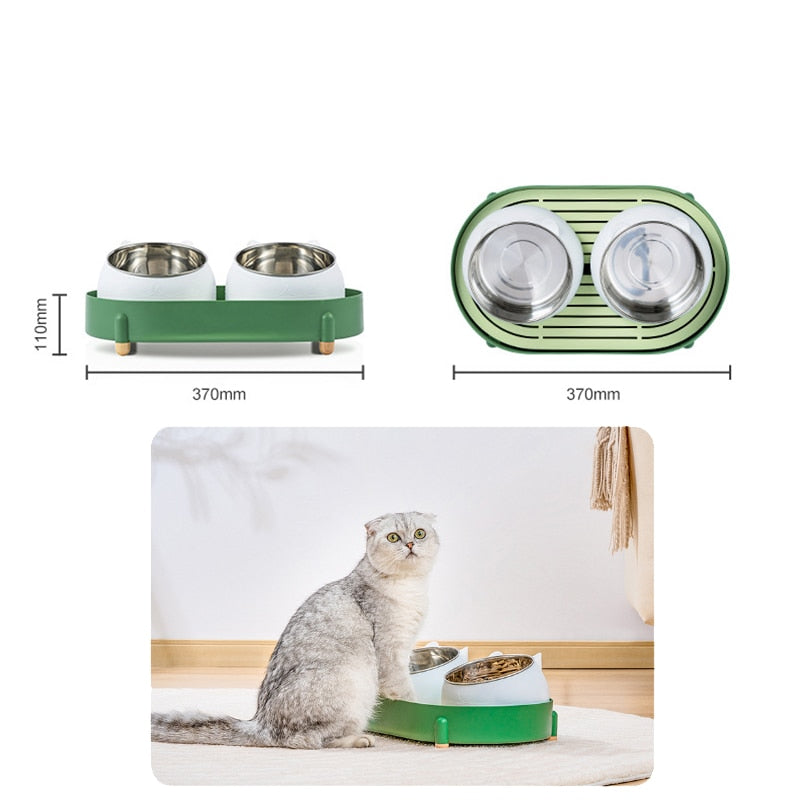 Pet Stainless Steel Double Bowl