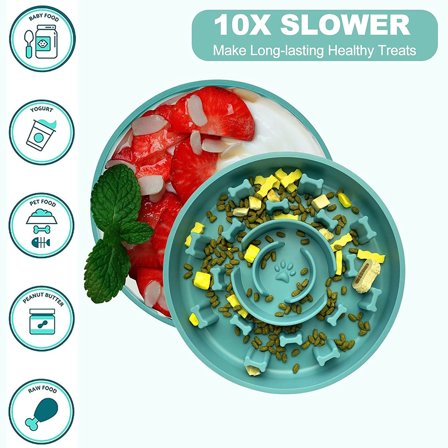 Anti Choke Dog Travel Slow Feeder Bowl
