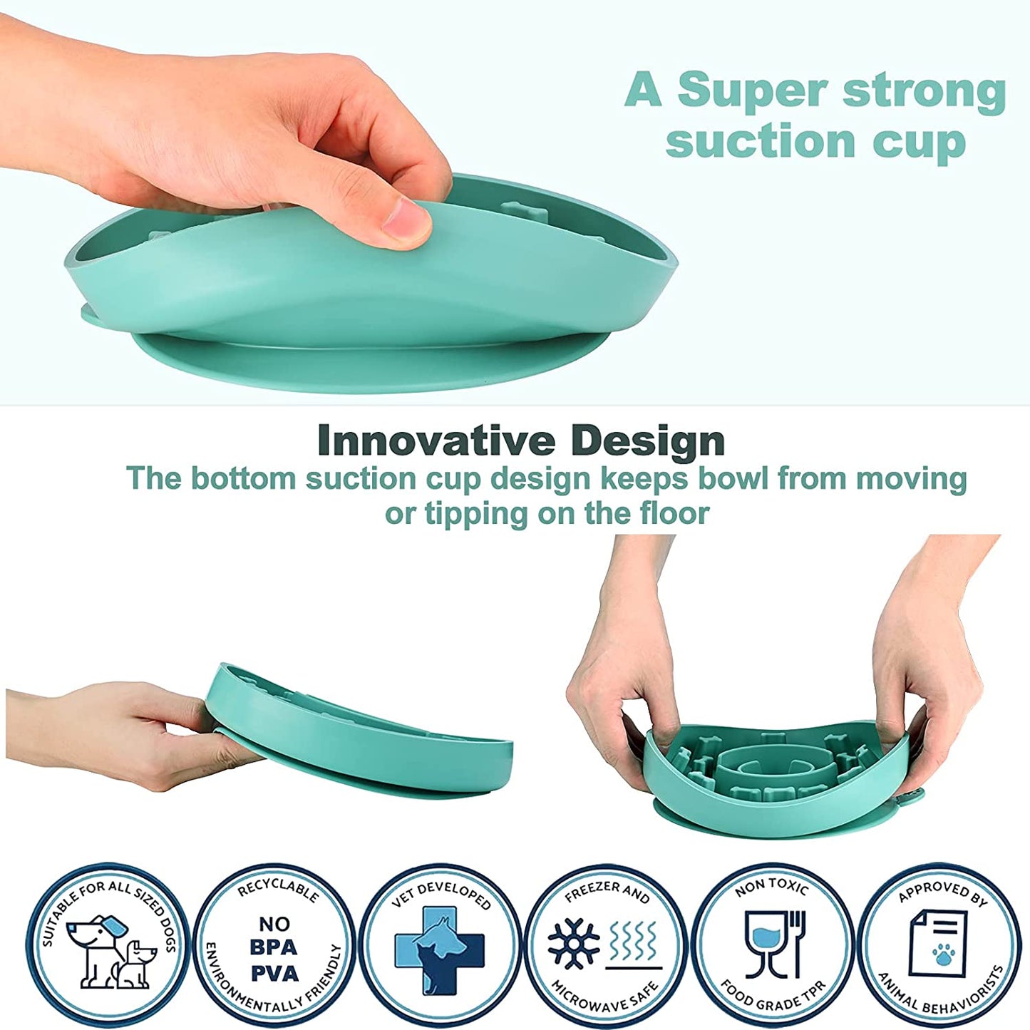 Anti Choke Dog Travel Slow Feeder Bowl
