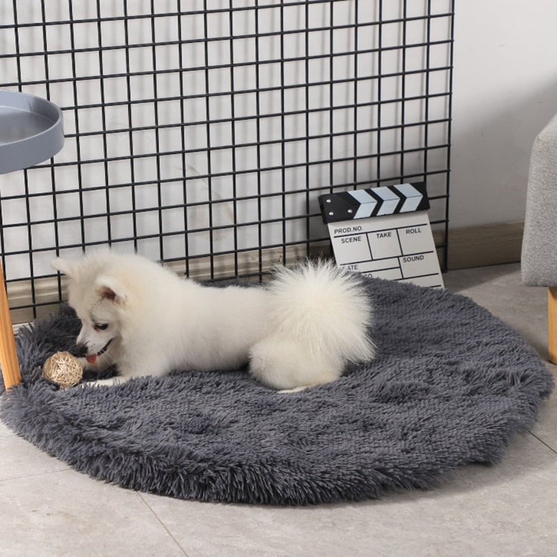 Super Soft Round Plush Dog Mat